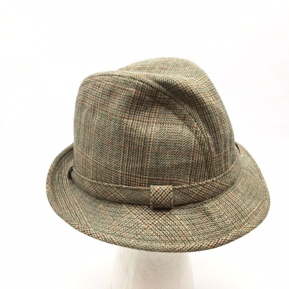Vintage Andhurst Mens  Wool Tweed Fedora Hat Tan Mens Size 7 Country Gentleman - Picture 2 of 7